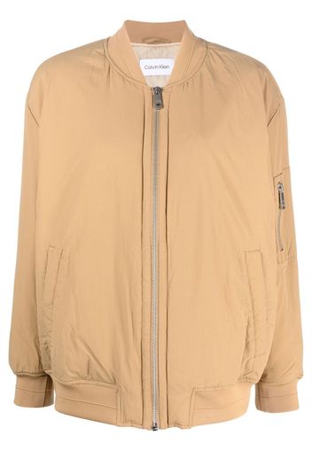 Calvin Klein zip-up bomber jacket - Braun