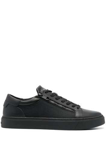 Calvin Klein zip-up leather sneakers - Schwarz