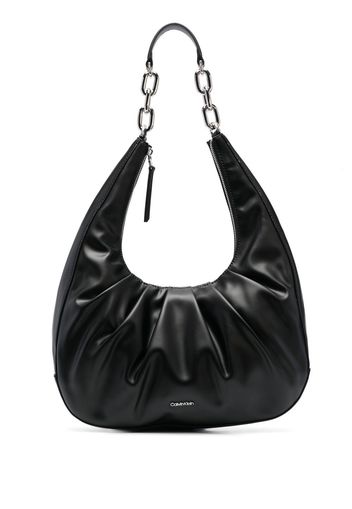 Calvin Klein ruched chain-link shoulder bag - Schwarz