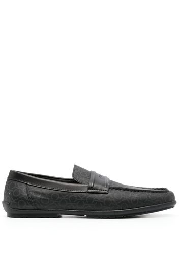 Calvin Klein jacquard-monogram loafers - Schwarz