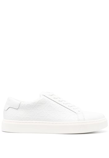 Calvin Klein leather low-top sneakers - Weiß