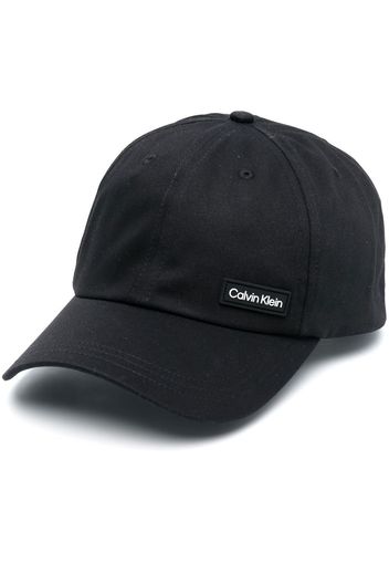 Calvin Klein embroidered-logo cotton cap - Schwarz