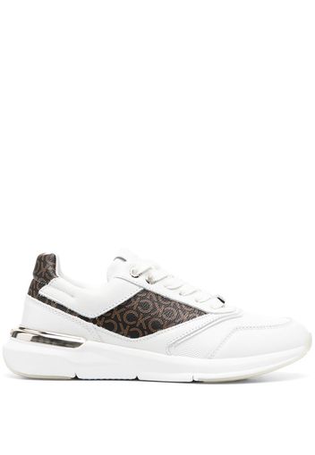 Calvin Klein logo print low-top sneakers - Weiß