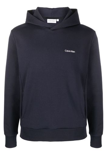 Calvin Klein logo-print detail hoodie - Blau