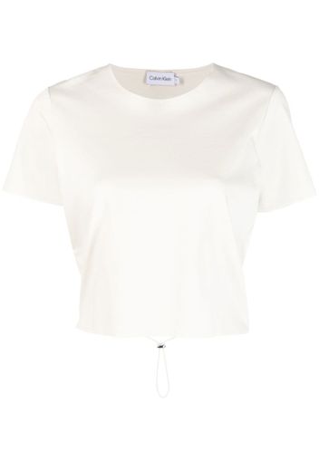 Calvin Klein open-back short-sleeved T-shirt - Nude