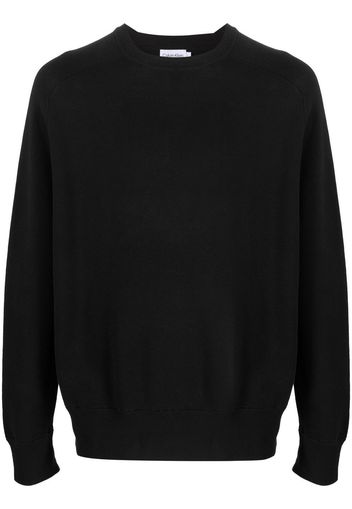 Calvin Klein logo-patch sleeve knit jumper - Schwarz