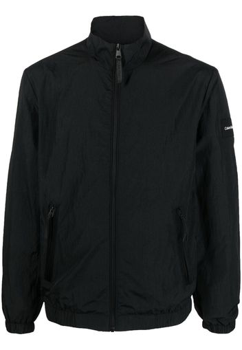 Calvin Klein crinkled-finish zip-up jacket - Schwarz