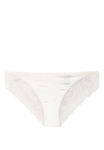 Calvin Klein floral-lace thong - Weiß