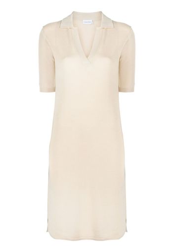 Calvin Klein short-sleeve knitted dress - Nude