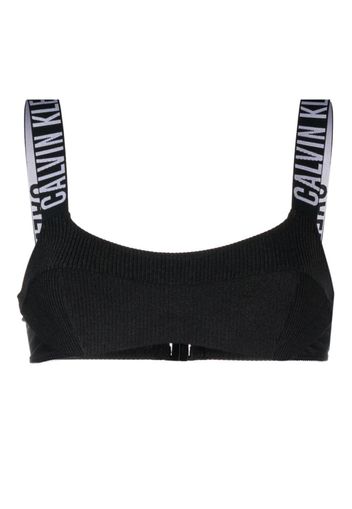 Calvin Klein logo-embellished bikini top - Schwarz