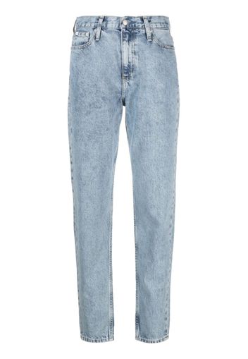 Calvin Klein straight-leg washed-denim jeans - Blau