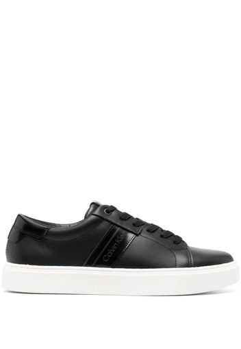 Calvin Klein leather low-top sneakers - Schwarz