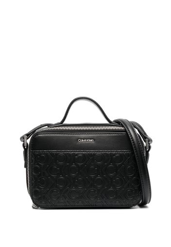 Calvin Klein logo-debossed crossbody bag - Schwarz