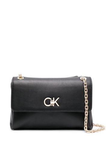 Calvin Klein logo plaque tote bag - Schwarz