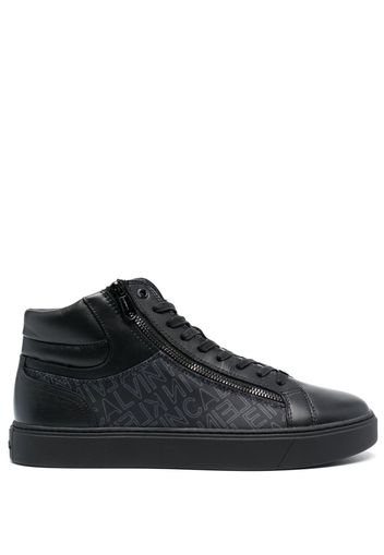 Calvin Klein logo-print high-top sneakers - Schwarz