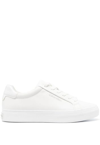 Calvin Klein low-top leather sneakers - Weiß