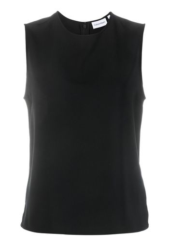 Calvin Klein sleeveless round-neck top - Schwarz