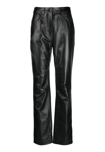 Calvin Klein slim-fit leather trousers - Schwarz