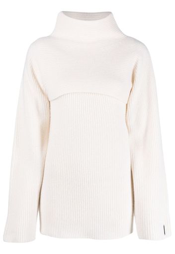 Calvin Klein layered-design wool jumper - Weiß