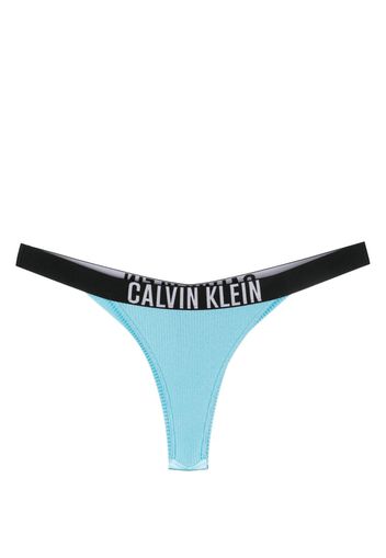 Calvin Klein logo-waistband brazillian bikini bottoms - Blau