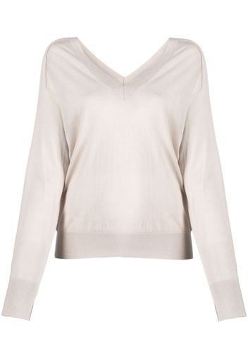 Calvin Klein V-neck wool jumper - Nude