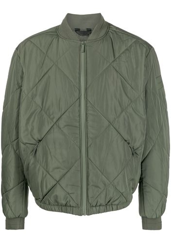Calvin Klein logo-patch padded bomber jacket - Grün