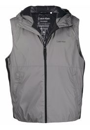 Calvin Klein logo-print hooded vest - Grau