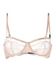 Calvin Klein sheer-lace balconette bra - Braun