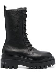 Calvin Klein flatform lace-up boots - Schwarz