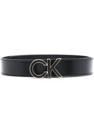 Calvin Klein Re-Lock leather belt - Schwarz