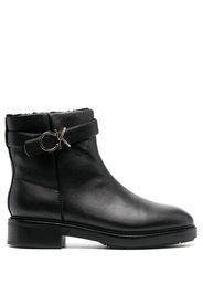 Calvin Klein logo-buckle ankle boots - Schwarz