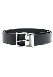 Calvin Klein logo-debossed leather belt - Schwarz