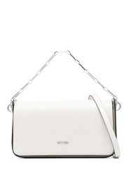 Calvin Klein logo-detail faux-leather crossbody bag - Nude