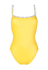 Calvin Klein logo-print strap swimsuit - Gelb