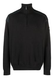 Calvin Klein cotton-blend quarter-zip jumper - Schwarz