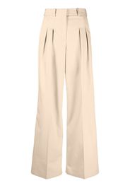 Calvin Klein pleated wide-leg trousers - Nude