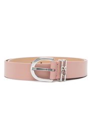 Calvin Klein logo-lettering leather belt - Rosa
