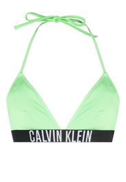 Calvin Klein logo-underband triangle bikini top - Grün