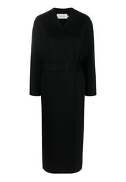 Calvin Klein belted wool-blend maxi coat - Schwarz