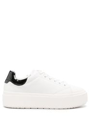 Calvin Klein low-top leather sneakers - Weiß
