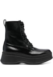 Calvin Klein 55mm lace-up leather boots - Schwarz