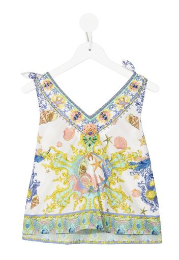 Camilla Kids tie-shoulder sleeveless blouse - Weiß