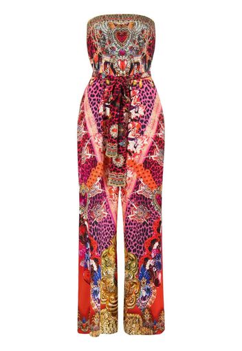 Camilla graphic-print jumpsuit - Rot