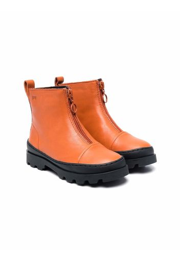 Camper Kids half-zip ankle boots - Braun