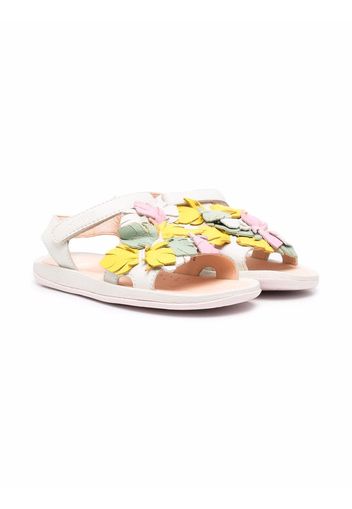 Camper Kids Twins Sandalen mit Blumen - Weiß