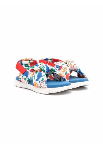 Camper Kids Oruga Sandalen mit Blumen-Print - Weiß