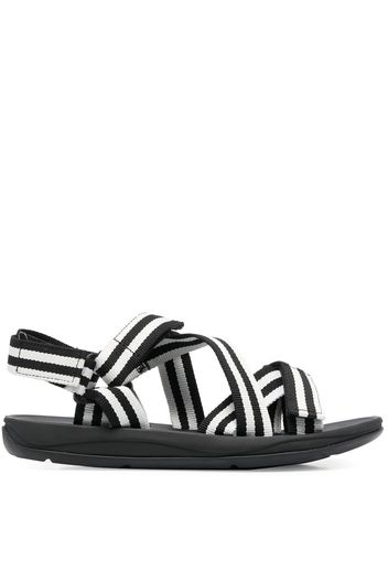 Camper Gestreifte Match Sandalen - Schwarz