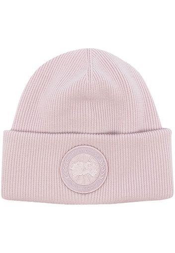 Canada Goose logo-patch cotton beanie - Rosa