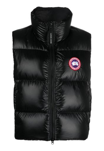 Canada Goose logo-patch padded gilet - Schwarz