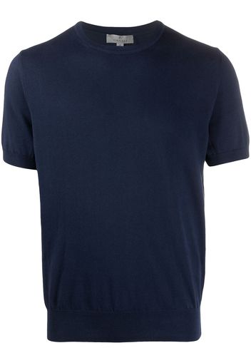 Canali Gestricktes T-Shirt - Blau